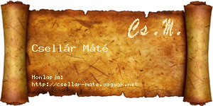 Csellár Máté névjegykártya