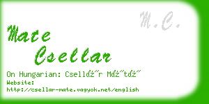 mate csellar business card